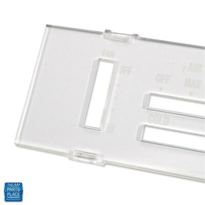 1971-72 Chevrolet Chevelle Heater Control Lens - Clear, Without A/C, The Parts Place Inc. 3 thumbnail image