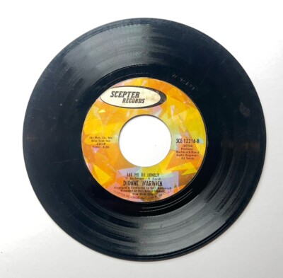 Did You Know The Way To San Jose / Let Me Be Lonely Dionne Warwick 45 RPM Vinyl
