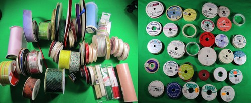 Ribbons Christmas Birthday Mixed Lot of 80+ Ribbons