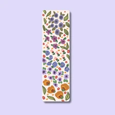 Cottagecore Floral Bouquet Laminated Bookmark for Book Lovers, Bookworm Gifts
