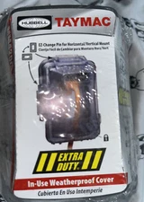 TayMac Single-Gang 16-in-1 Flat Nonmetallic Weatherproof Outlet Cover ML500W 