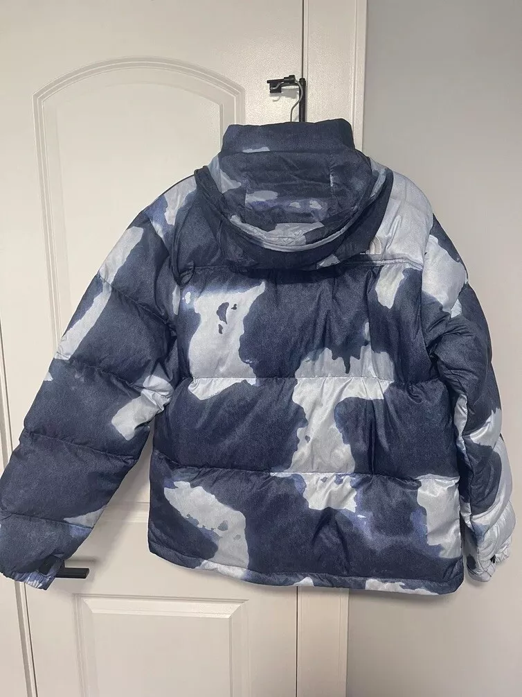 Supreme The North Face Bleached Denim Print Nuptse Jacket eBay