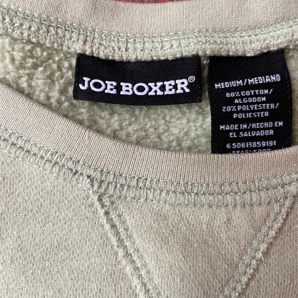 复古 Joe 拳击运动衫绿色中号抽象西南蜡染布贴 — 第 4/4 张图片