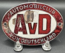 Enameled Badge Auto Car German Rally Automobilclub Grille Plaque Germany Avd Enameled Badge Auto Car German Rally Automobilclub Grille Plaque Germany Avd