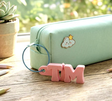 Personalized Pastel 3D Printed Name Tag, Custom Name Keychain, Backpack Tag