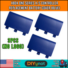 Xbox One S / X Controller Battery Cover Door Lid Replacement Lot of 3   Blue