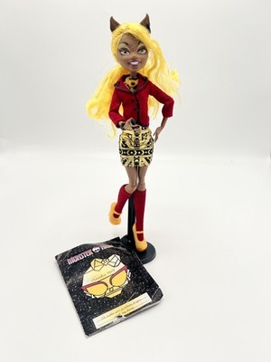 Monster High Clawdia Wolf Frights Kamera Action Modepuppe 2011 mit Stift & Tagebuch