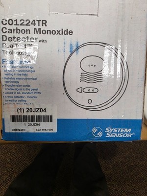 SYSTEM SENSOR CO1224TR, CARBON MONOXIDE DETECTOR
