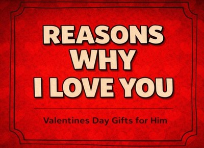 Valentines Day Gifts for Him: Reasons Why I Love You: A Personalized Fill-In-The