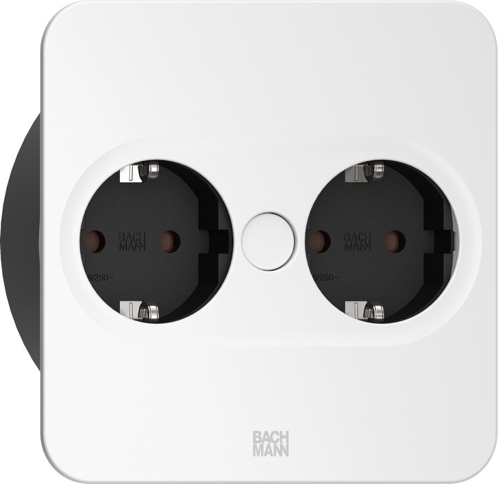 4085650 Bachmann Bachmann TWIST 2 Metallische Abdeckscheibe eckig, schwarz matt,