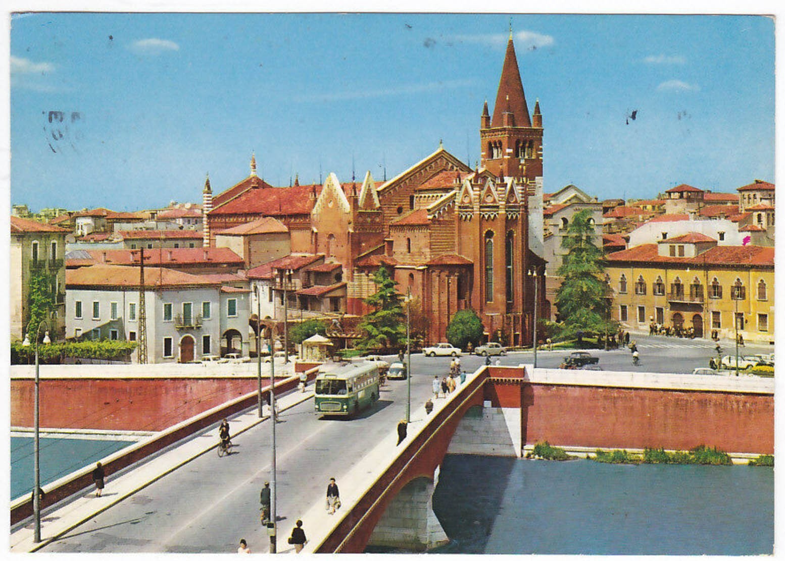VERONA - PONTE DELLE NAVI E CHIESA S. FERMO - CORRIERA - VIAGG. 1975 -30639-