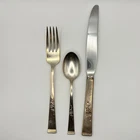 Reed and Barton Flatware 3pc Set Silver Classic Rose Sterling Good Floral MCM