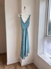 BNWT Spanish Ibiza Asymmetric Ethereal Maxi Slip Dress M L Summer Beach Holiday