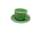 Vintage Fire King Jadeite Restaurant C Handle Cup and Saucer