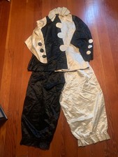 Early 1900 Antique Clown Halloween Costume Silk