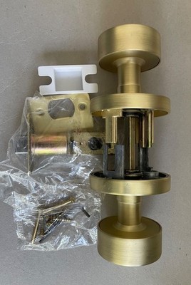 Buena Passage I satin brass for Hallway, Closet and Bathroom I Reversible H