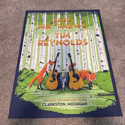 Dave Matthews & Tim Reynolds Poster 6/13/17 Clarkston MI Numbered 352/785