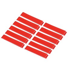 12Pcs 9.8"x0.7" Badminton Tennis Racket Head PU Protect Sticker Tape, Red