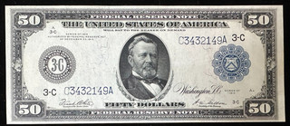 FR. 1035 1914 $50 FRN FEDERAL RESERVE NOTE PHILADELPHIA PA XF/AU