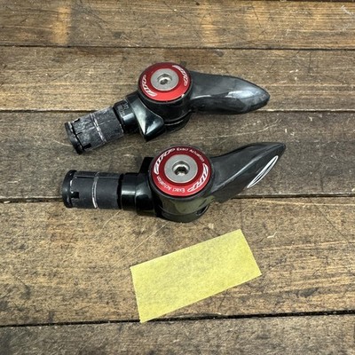 Zipp SRAM R2C Bar End Shifter Set Red TT Road Bike Carbon Black | eBay