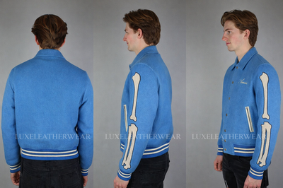 Amiri Bones Varsity Jacket – Multi Colors Luxury Wool Letterman