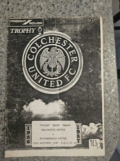 Colchester Utd v Peterborough Utd Freight Rover Trophy 25th November 1986