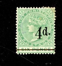 ST. CHRISTOPHER--Individual Stamp Scott #20