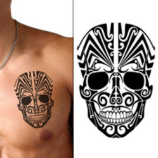 Skull Cross Day of the Dead Temporary Tattoos Womens Mens Fake Waterproof Tattoo