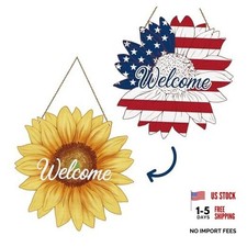 4th of July Decorations Sunflower Welcome Door Hanger Summer Door sunflower 1