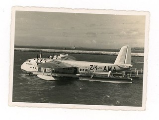Photograph of Short Empire Class Flying Boat ZK AMA Aotearoa Tasman Empire AW
