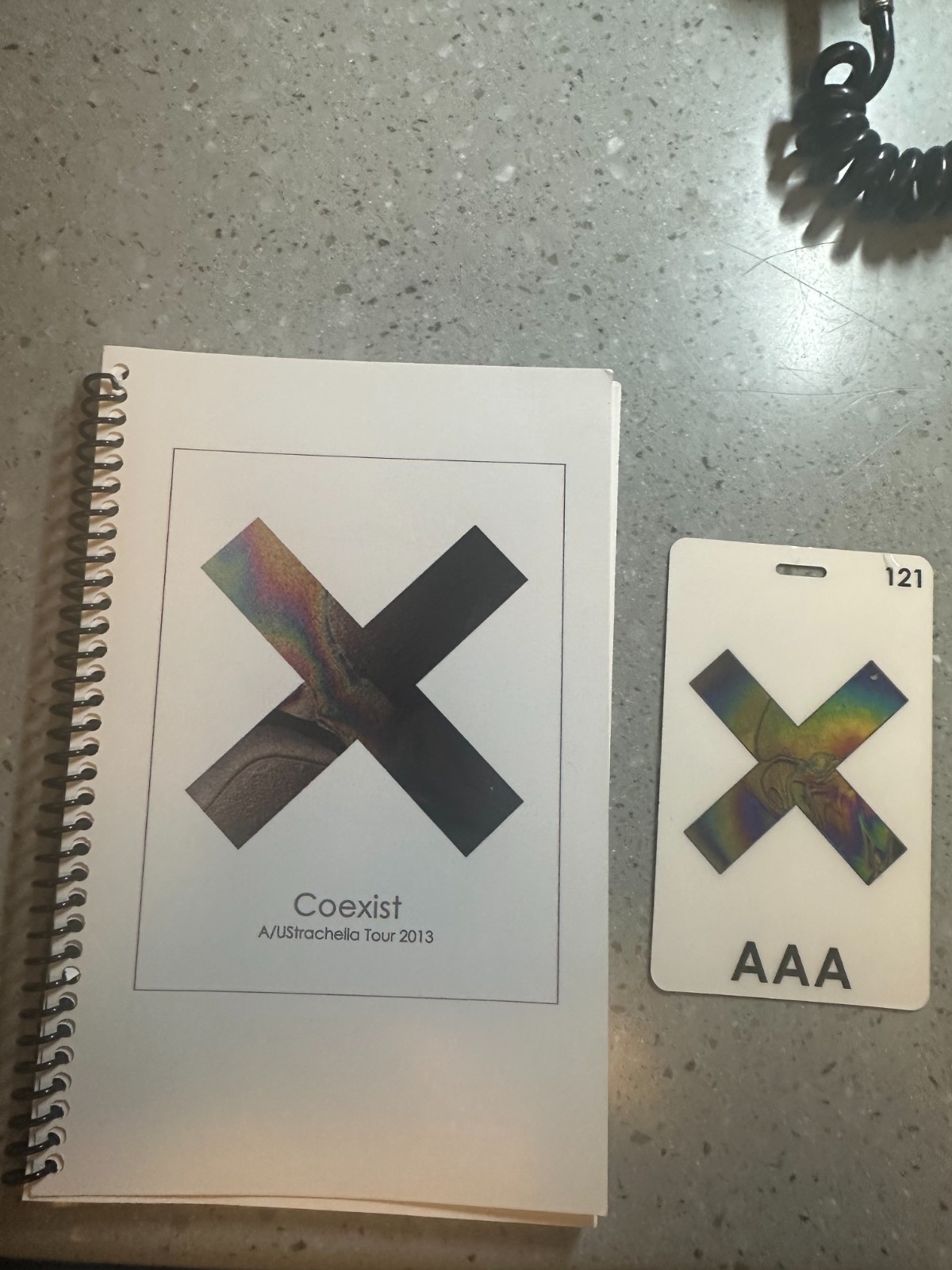 road crew issued COEXIST all access pass and tour itinerary