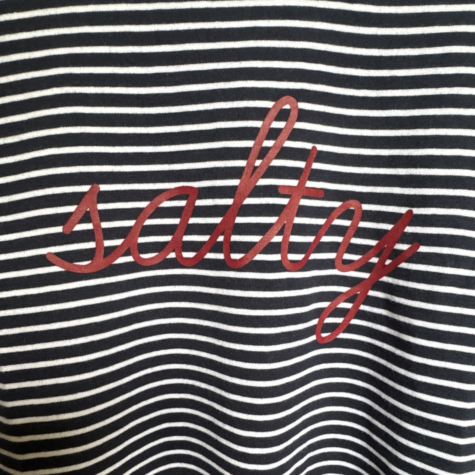 NWT Pact Women's Striped Crew Neck Organic Cotton T-Shirt Blue/White XL