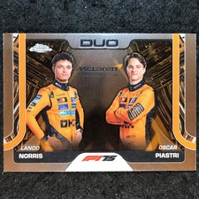2025 Topps Chrome F1 LANDO NORRIS OSCAR PIASTRI Base Duo Cards #166