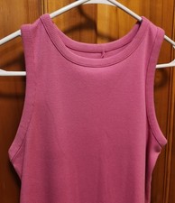 A New Day Women's Pink Tank Dress, High/Low Midi, Size Small, Sleeveless