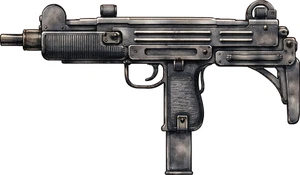 Uzi Gun Rifle Submachine Gun Self Adhesive Vinyl Sticker