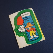 Vtg 1980s Sniffle Sticks Scratch Sniff Sticker Mod- Strawberry Whipped Cream