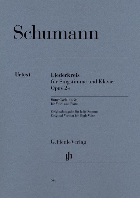 Song Cycle op. 24 voice and piano Schumann G. Henle Verlag