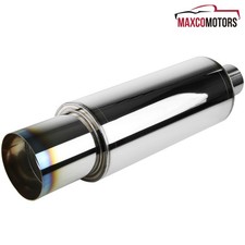 Muffler Exhaust Fits 4 Burnt Tip 2.5 Inlet N1 Style Racing Stainlesssilencer