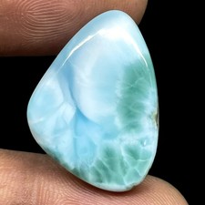 26.10 Cts Natural Larimar 25x19mm Fancy Loose Cabochon Untreated Gemstone