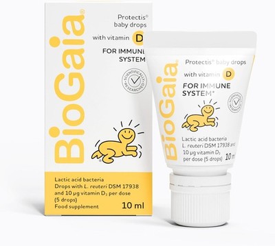 BioGaia Protectis Baby Drops VitaminD Probiotic Supplement Newborns Infants 10ml
