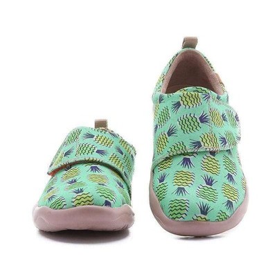 UIN Pineapple Tree Kinderschuhe mit Klettverschluss - ideal als Hausschuhe Kita