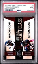 2011 Playoff Contenders Von Miller Rahim Moore ROOKIE RC #4 PSA 9 MINT Broncos