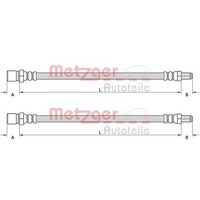 2X Metzger BremsschlÄUche Vorne Beidseitig Passend FÜR Alfa Romeo Giulietta