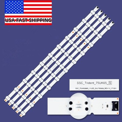 LED Strips For LG 3PCM00798A EAV63992102 EAV63993102 75UK6190PUB 75UK6200PLB 