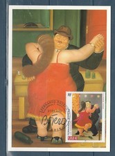 carte 1er jour  tableau  Fernando Botero  les danseurs   75  Paris   2002
