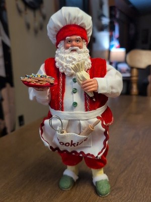 Vtg Y2k Possible Dreams Clothtique Celtic Chef Santa Baking Figure Christmas 
