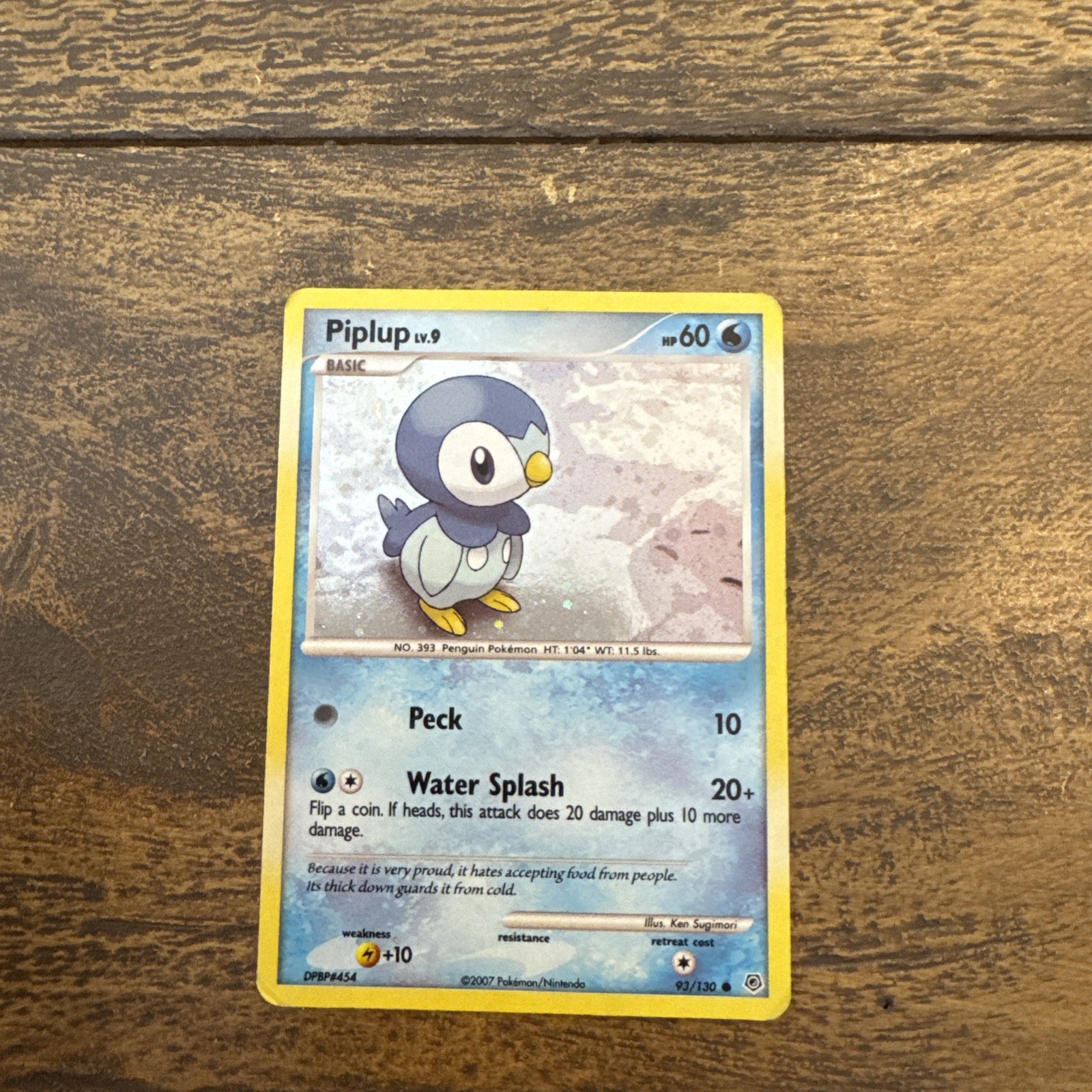 Piplup 93/130 Diamond & Pearl Rare Cosmos Holo 2007 Pokemon