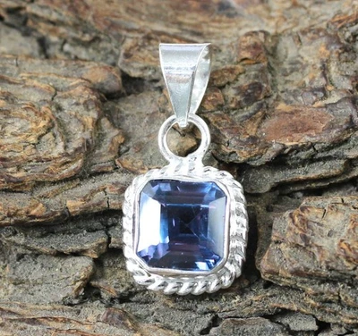 Farbwechsel Saphir 12,40 ct Achteck Natur Edelstein zertifiziert Anhänger - Bild 1 von 4