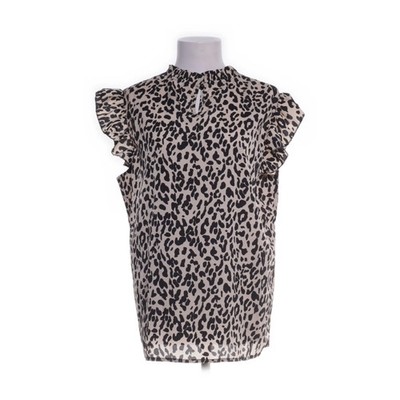 Top, Größe: XL, Beige/Schwarz/Mehrfarbig, Elasthan/Polyester, Leopard #4XD