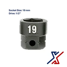 19mm. x 1/2" Drive Nano Socket / Stuby Socket by X1 Tools